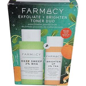 Farmacy Exfoliate and Brighten Duo Deep Sweep Brighterner Full Size Retail $49